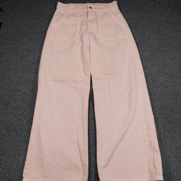 American Eagle Outfitters Denim - American‎ Eagle Super High-Rise Baggy Wide Leg Pink Jeans 4 Stretch Regular